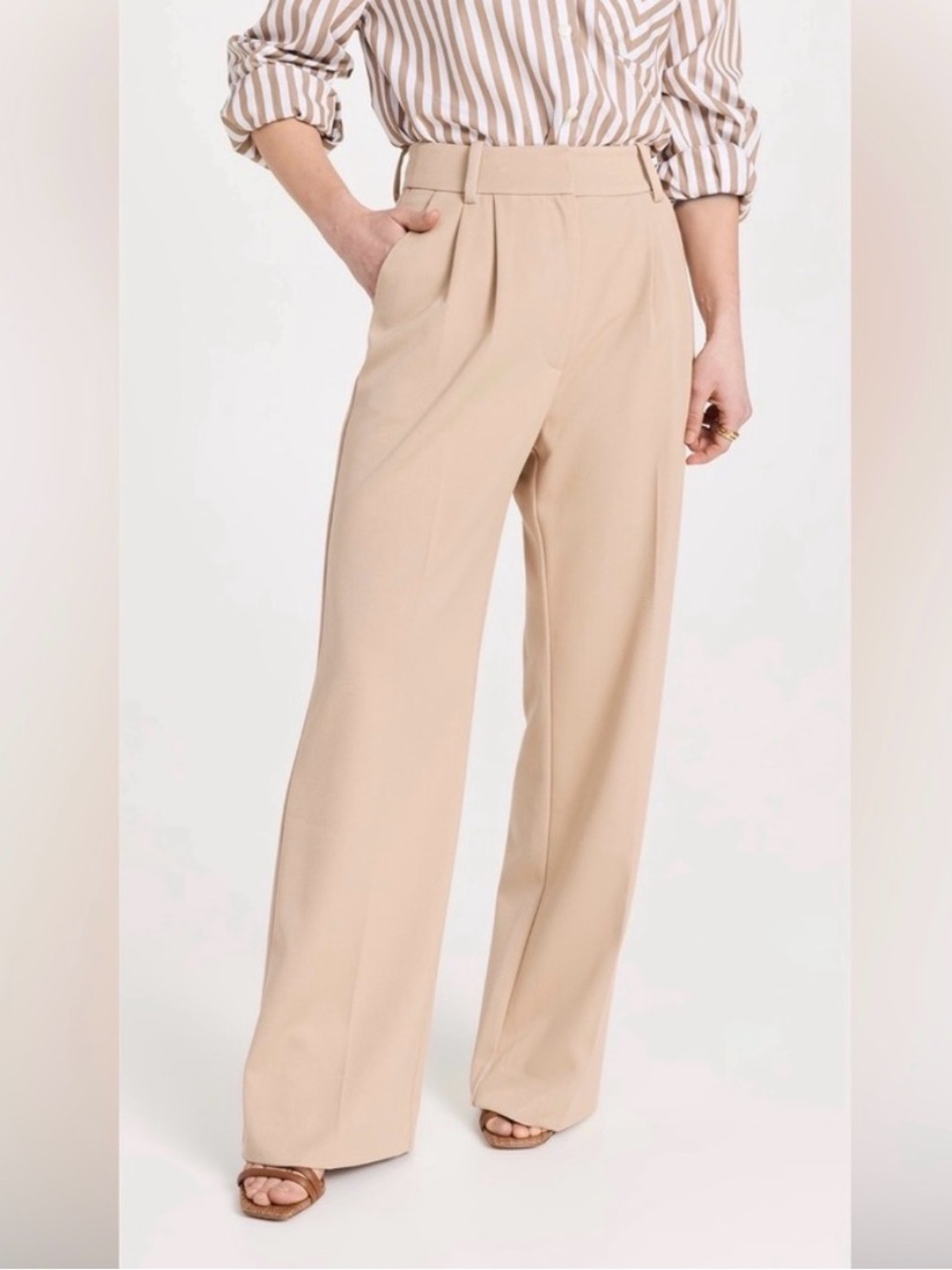 Favorite Daughter Pleated Pants Tan Size 8